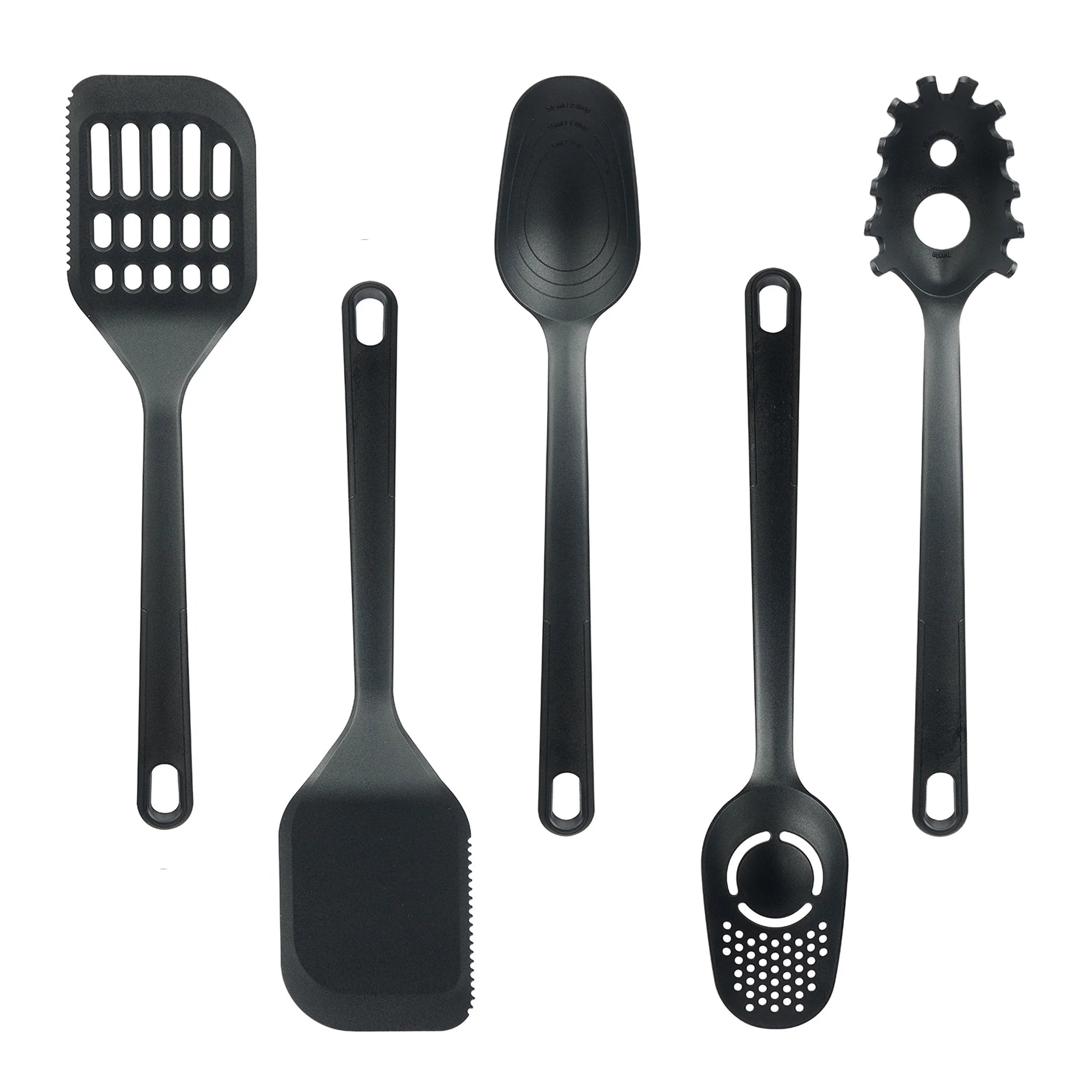 36 Piece Kitchen Gadget Set with Kitchen Cooking Utensils, and Drawer Organizer, Black