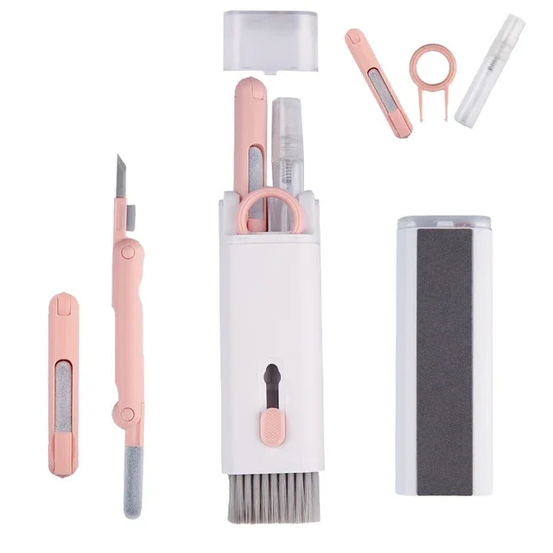 7-In-1 Computer Keyboard Cleaner Brush Kit Earphone Cleaning Pen for Headset Keyboard Cleaning Tools Cleaner Keycap Puller Kit