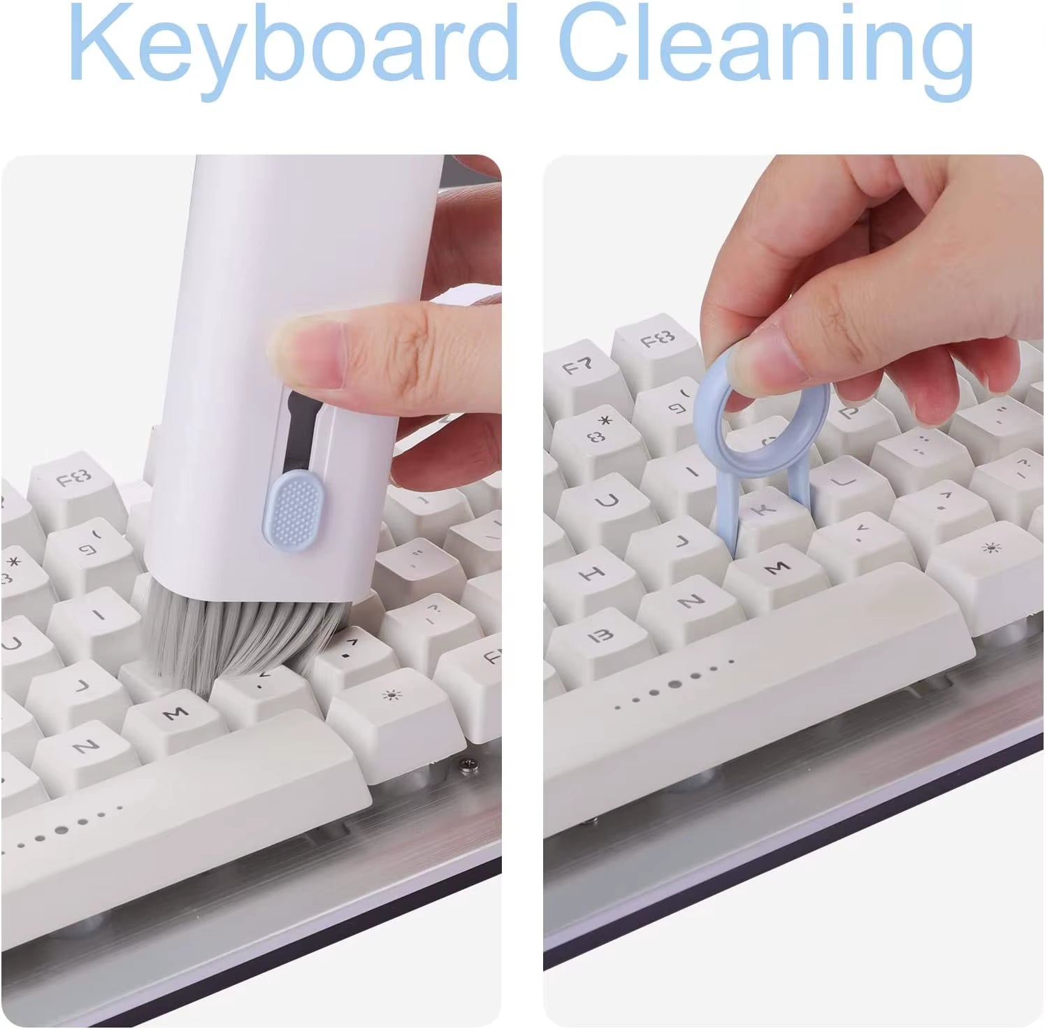 7-In-1 Computer Keyboard Cleaner Brush Kit Earphone Cleaning Pen for Headset Keyboard Cleaning Tools Cleaner Keycap Puller Kit