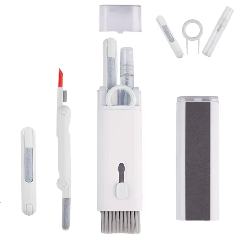 7-In-1 Computer Keyboard Cleaner Brush Kit Earphone Cleaning Pen for Headset Keyboard Cleaning Tools Cleaner Keycap Puller Kit