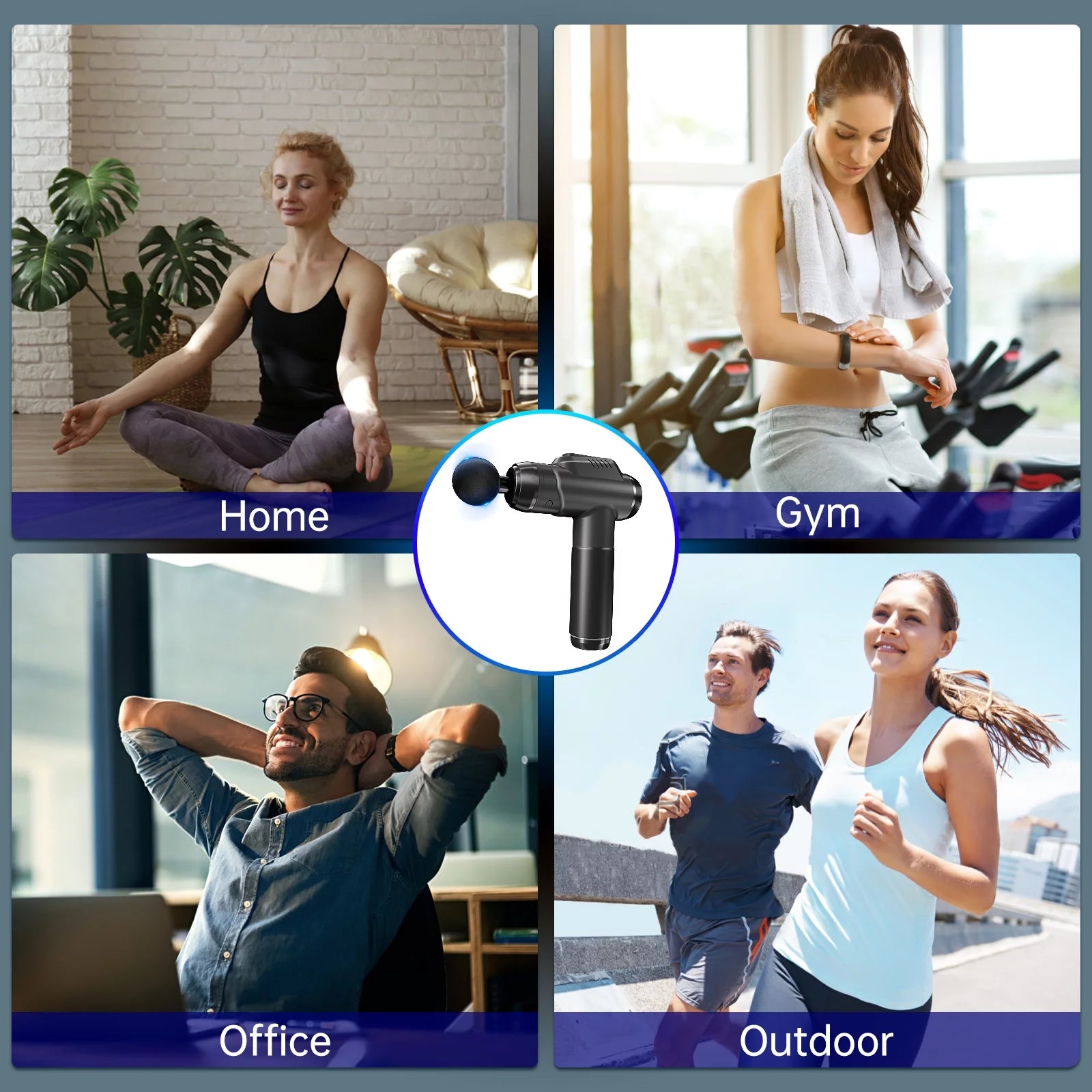 Massage Gun, Deep Tissue Massager, Portable Muscle Massage Gun for Back Neck Muscle Relieve, Quiet Massager Gun 99 Variable Speeds Digital Display 10 Massage Heads (Black)